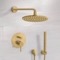 Matte Gold Shower System With 8